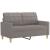 Set de canapele cu perne, 3 piese, gri taupe, textil GartenMobel Dekor