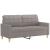 Set de canapele cu perne, 2 piese, gri taupe, textil GartenMobel Dekor