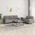 Set de canapele cu perne, 2 piese, gri taupe, textil GartenMobel Dekor