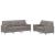 Set de canapele cu perne, 2 piese, gri taupe, textil GartenMobel Dekor