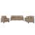 Set de canapele cu perne, 3 piese, cappuccino, piele ecologică GartenMobel Dekor