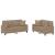 Set de canapele cu perne, 2 piese, cappuccino, piele ecologică GartenMobel Dekor