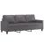 Set de canapele cu perne, 3 piese, gri, piele ecologică GartenMobel Dekor
