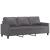 Set de canapele cu perne, 2 piese, gri, piele ecologică GartenMobel Dekor