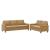 Set de canapele cu perne, 2 piese, maro, catifea GartenMobel Dekor