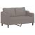 Set de canapele cu perne, 2 piese, gri taupe, textil GartenMobel Dekor