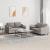 Set de canapele cu perne, 2 piese, gri taupe, textil GartenMobel Dekor