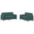 Set canapea cu perne, 2 piese, verde închis, catifea GartenMobel Dekor