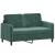 Set canapea cu perne, 2 piese, verde închis, catifea GartenMobel Dekor