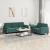 Set canapea cu perne, 2 piese, verde închis, catifea GartenMobel Dekor