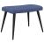 Scaun de relaxare cu taburet, albastru, textil GartenMobel Dekor