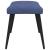 Scaun de relaxare cu taburet, albastru, textil GartenMobel Dekor