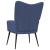 Scaun de relaxare cu taburet, albastru, textil GartenMobel Dekor