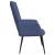 Scaun de relaxare cu taburet, albastru, textil GartenMobel Dekor
