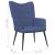 Scaun de relaxare cu taburet, albastru, textil GartenMobel Dekor