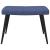 Scaun de relaxare cu taburet, albastru, textil GartenMobel Dekor