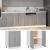 Dulap inferior, gri sonoma, 60x46x81,5 cm, lemn prelucrat GartenMobel Dekor