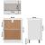 Dulap inferior, gri sonoma, 60x46x81,5 cm, lemn prelucrat GartenMobel Dekor