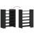 Pantofar, negru, 74,5x37,5x100 cm, lemn prelucrat GartenMobel Dekor