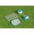 Set curatare si intretinere piscina, minciog cu maner, aspirator, filtru, dozator, 9 plasturi, Bestway FlowClear GartenVIP DiyLine