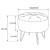 Taburet, rotund, cu spatiu depozitare, catifea, gri grafit, max 80 kg, 38x33 cm, Caro, Akord GartenVIP DiyLine