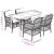 Set mobilier de grădină cu perne, 5 piese, negru, poliratan GartenMobel Dekor