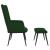 Scaun de relaxare cu taburet, verde închis, catifea GartenMobel Dekor