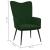 Scaun de relaxare cu taburet, verde închis, catifea GartenMobel Dekor