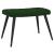 Scaun de relaxare cu taburet, verde închis, catifea GartenMobel Dekor