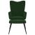 Scaun de relaxare cu taburet, verde închis, catifea GartenMobel Dekor
