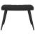 Scaun de relaxare cu taburet, negru, catifea GartenMobel Dekor