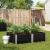 Jardinieră de grădină, negru, 150x100 cm, lemn masiv pin GartenMobel Dekor