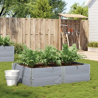 Jardinieră de grădină, gri, 150x100 cm, lemn masiv pin GartenMobel Dekor