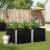 Jardinieră de grădină, negru, 150x100 cm, lemn masiv pin GartenMobel Dekor