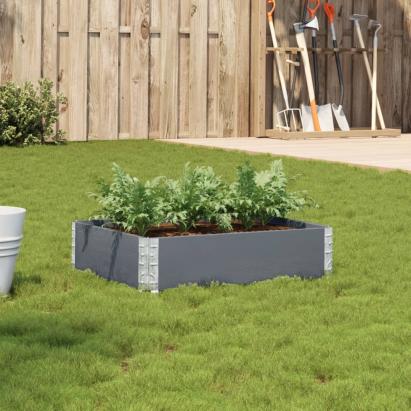 Jardinieră de grădină, gri, 80x60 cm, lemn masiv pin GartenMobel Dekor