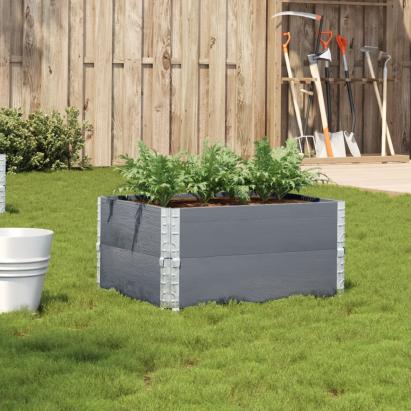 Jardinieră de grădină, gri, 80x60 cm, lemn masiv pin GartenMobel Dekor