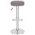 Scaune de bar, 2 buc., gri taupe, material textil GartenMobel Dekor