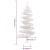 Brad Crăciun pre-iluminat ondulat cu suport, alb, 150 cm, PVC GartenMobel Dekor