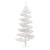 Brad Crăciun pre-iluminat ondulat cu suport, alb, 150 cm, PVC GartenMobel Dekor