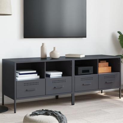 Dulapuri TV, 2 buc., antracit, 68x39x50,5 cm, oțel laminat rece GartenMobel Dekor