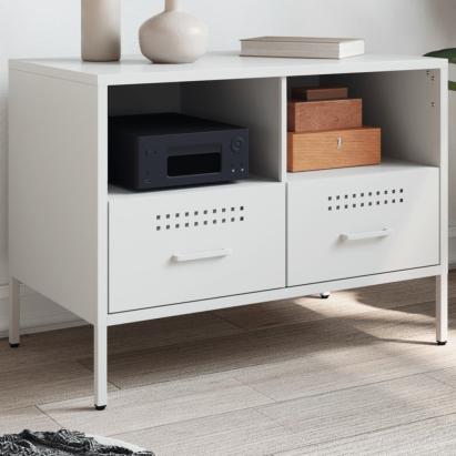 Dulap TV, alb, 68x39x50,5 cm, oțel laminat la rece GartenMobel Dekor