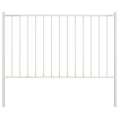 Panou de gard cu stâlpi alb 1,7x1 m oțel vopsit electrostatic GartenMobel Dekor
