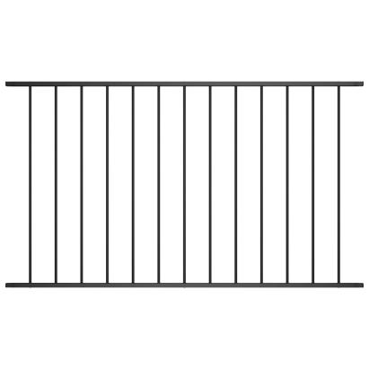 Panou de gard, negru, 1,7 x 1 m, oțel vopsit electrostatic GartenMobel Dekor