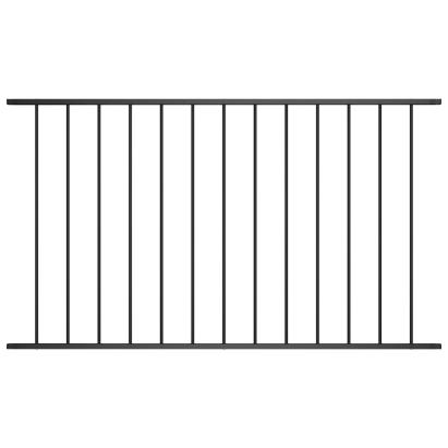 Panou de gard, negru, 1,7 x 1,25 m, oțel vopsit electrostatic GartenMobel Dekor