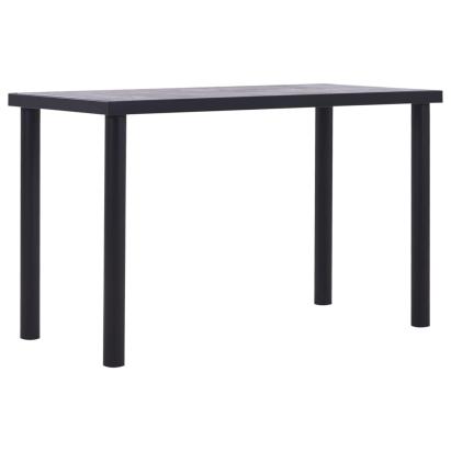 Masă de bucătărie, negru & gri beton, 120 x 60 x 75 cm, MDF GartenMobel Dekor