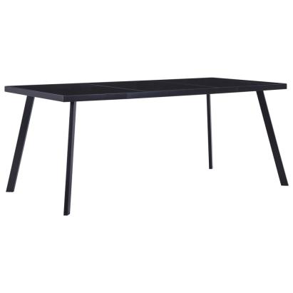 Masă de bucătărie, negru, 160 x 80 x 75 cm, sticlă securizată GartenMobel Dekor