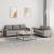 Set de canapea cu perne, 2 piese, gri taupe, material textil GartenMobel Dekor