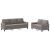 Set de canapea cu perne, 2 piese, gri taupe, material textil GartenMobel Dekor