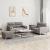 Set de canapele cu perne, 3 piese, gri taupe, textil GartenMobel Dekor