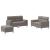Set de canapele cu perne, 3 piese, gri taupe, textil GartenMobel Dekor